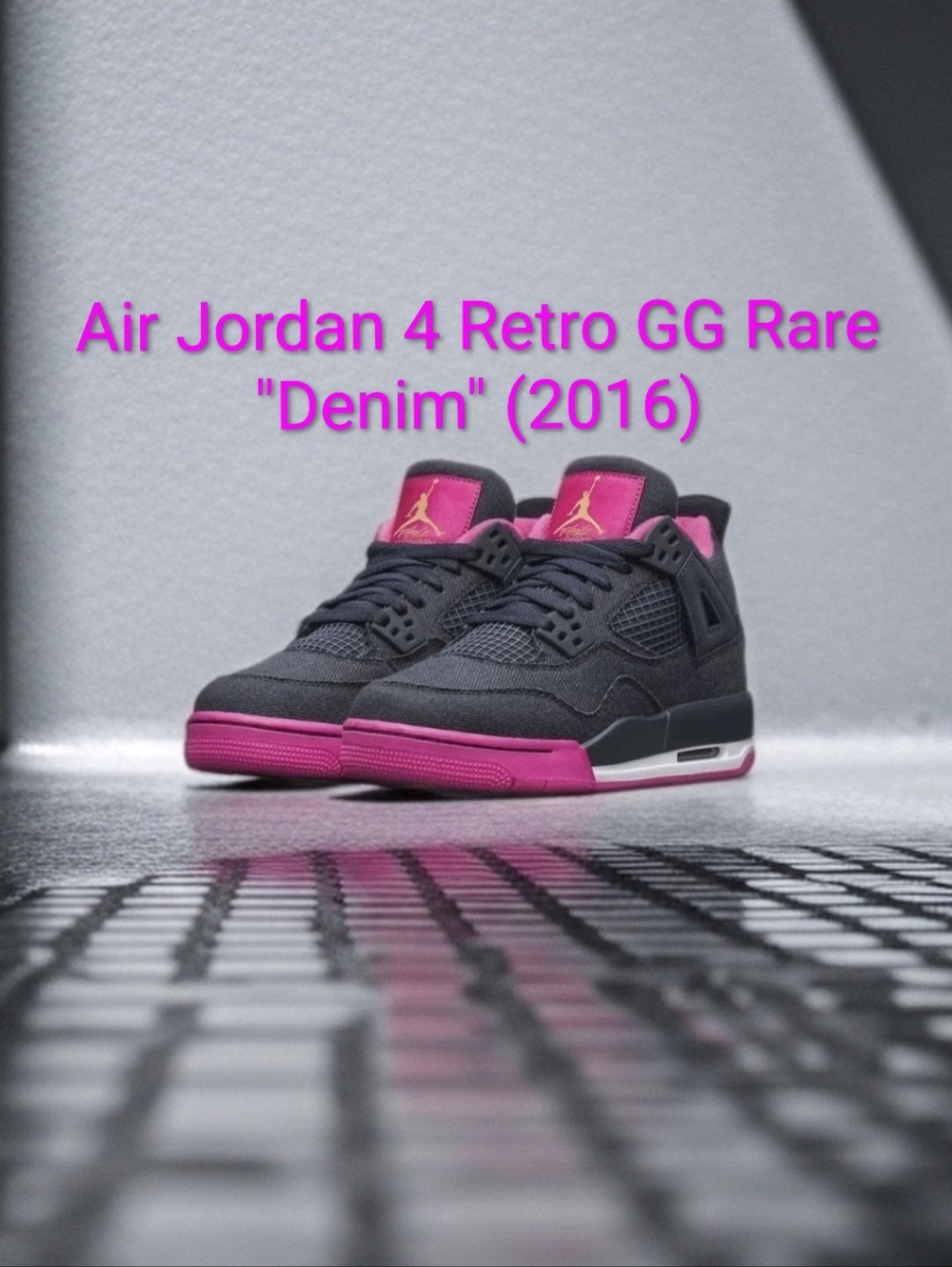 Air Jordan 4 Retro GG Rare "Denim" (2016) M6Y/W7.5 NEW W/BOX